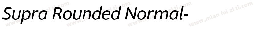 Supra Rounded Normal字体转换